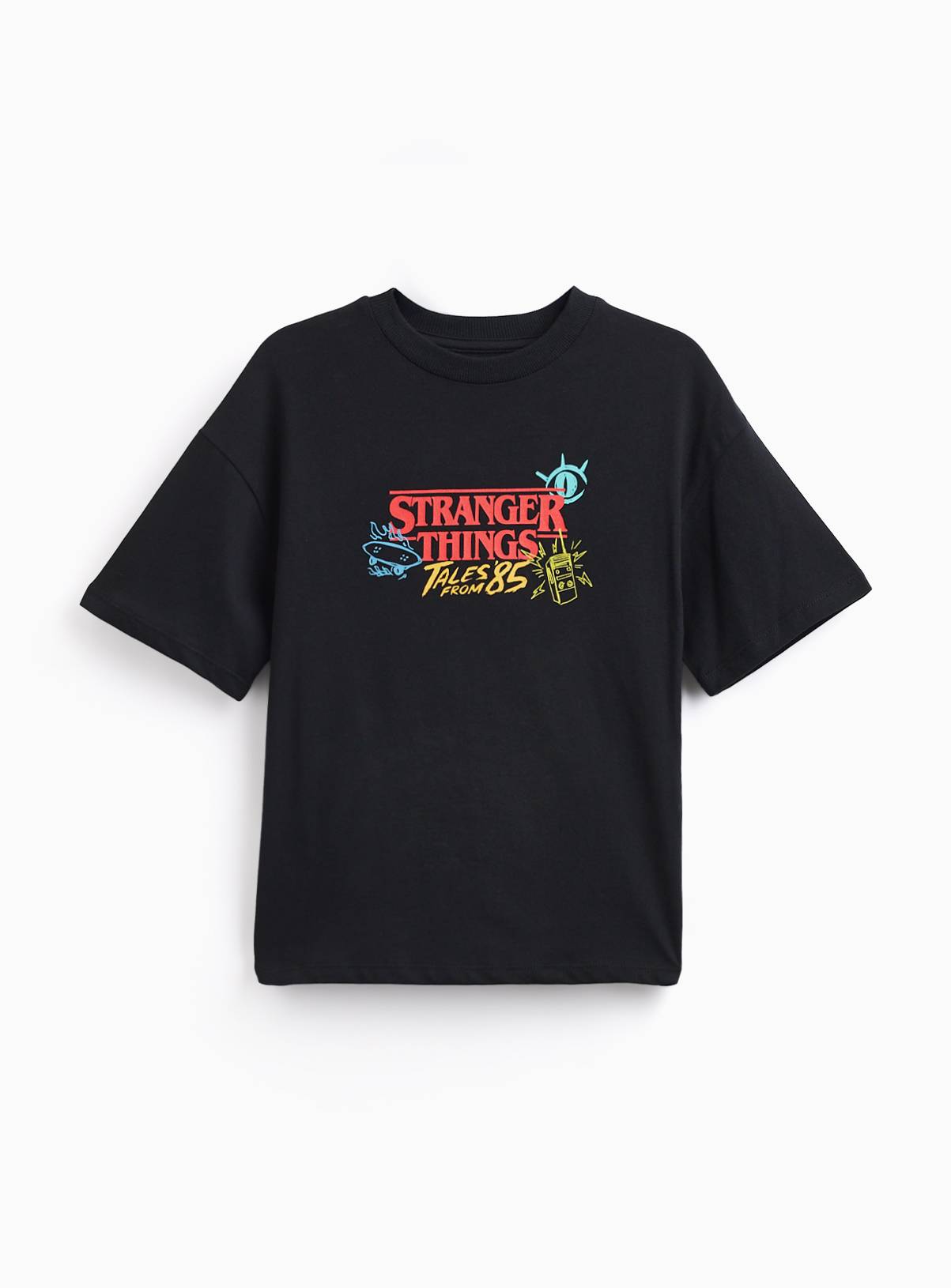 Black Stranger Things Graphic T-Shirt 12 years - Image 1