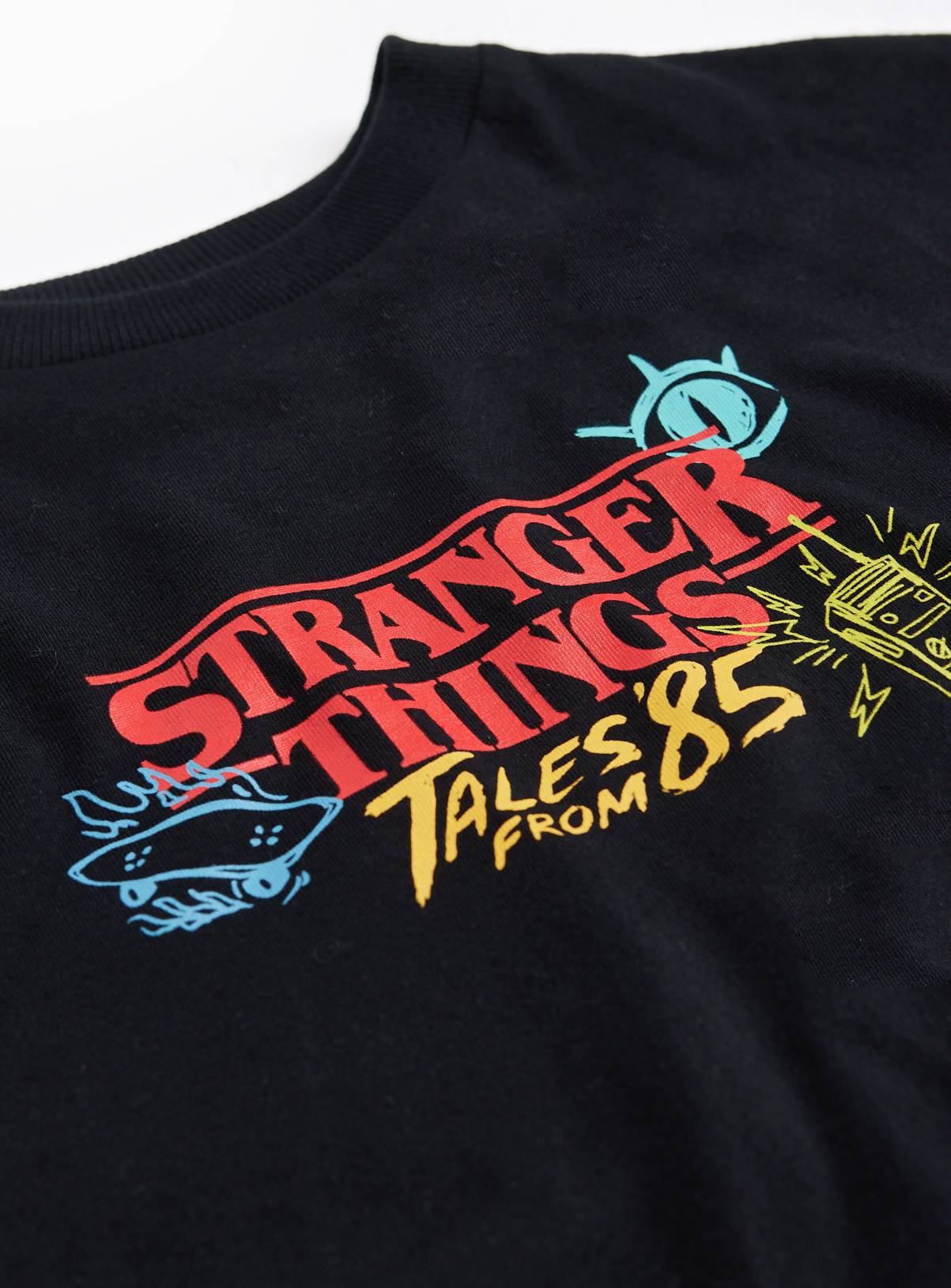 Black Stranger Things Graphic T-Shirt 12 years - Image 2
