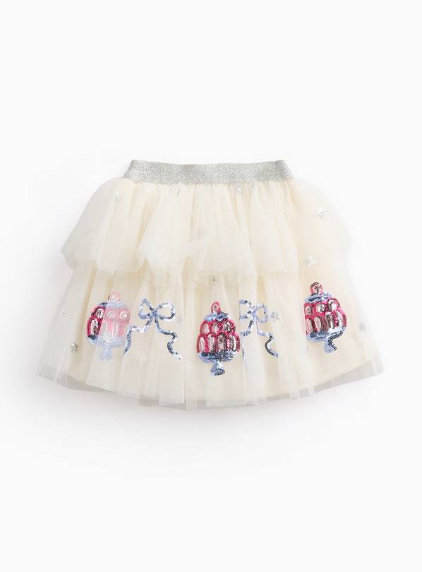 Cream Sequin Motif Tutu Skirt 3-4 years