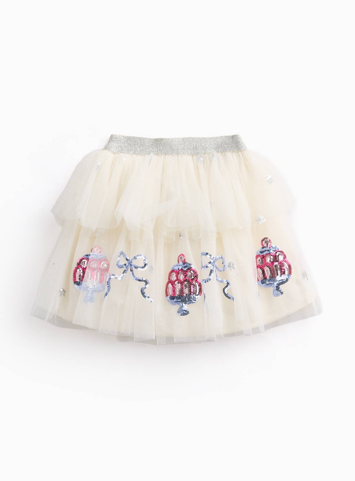 Cream Sequin Motif Tutu Skirt 6-7 years - Image 1