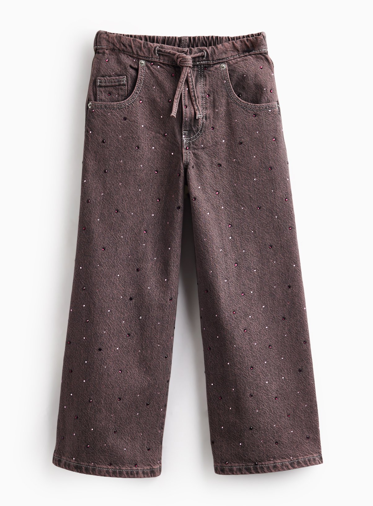 Purple Hotfix Wide Leg Jeans 6 years - Image 1 thumbnail