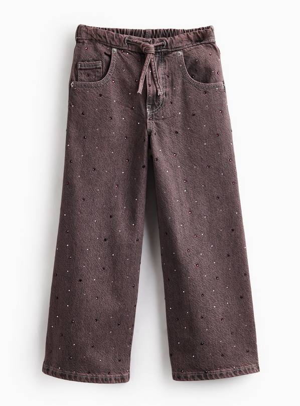 Purple Hotfix Wide Leg Jeans 10 years