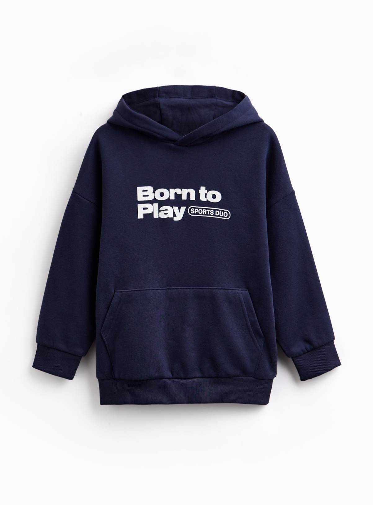 Navy Born to Play Sports Graphic Hoodie 12 years - Image 1