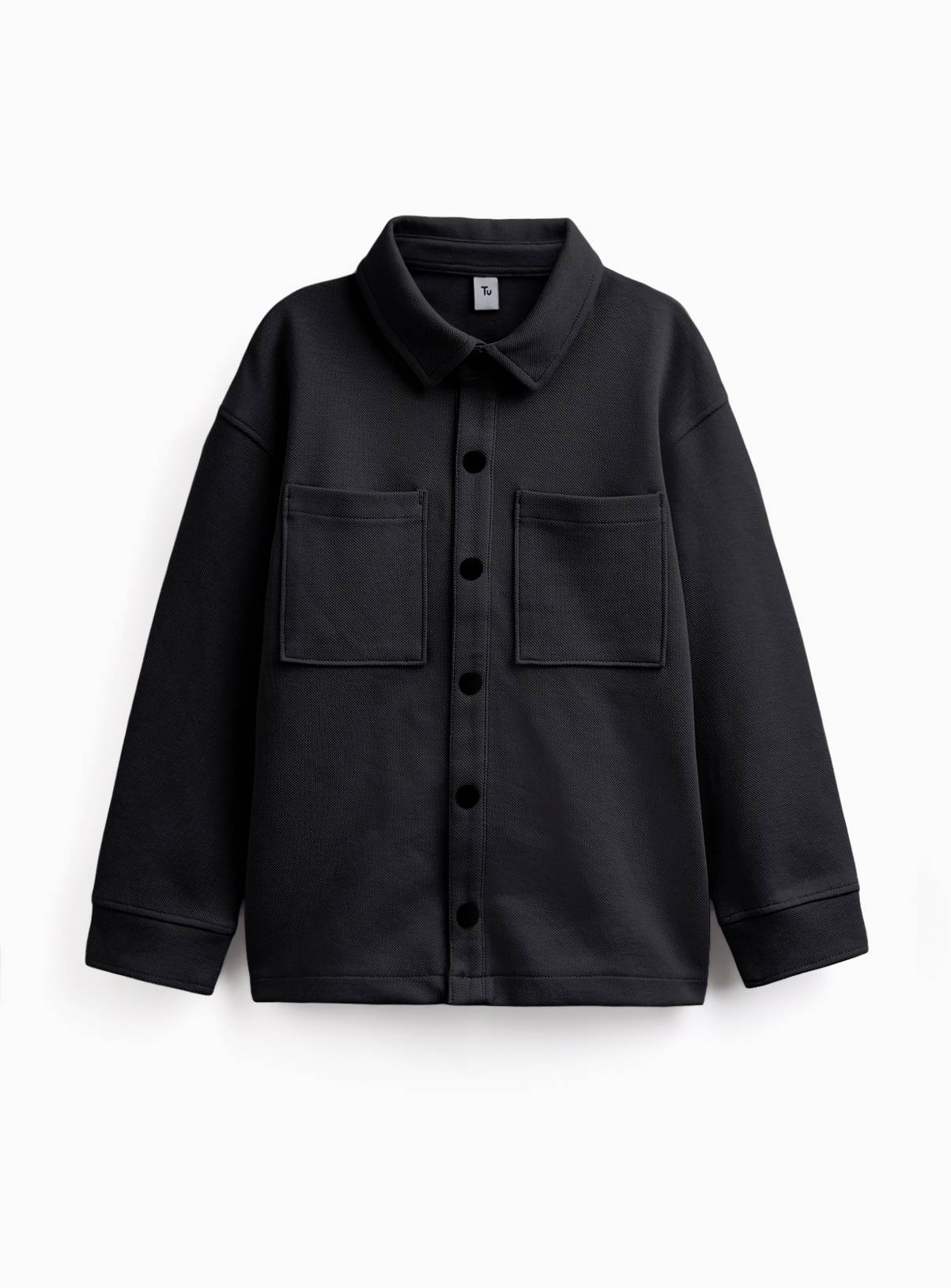 Black Jersey Overshirt 8 years - Image 1