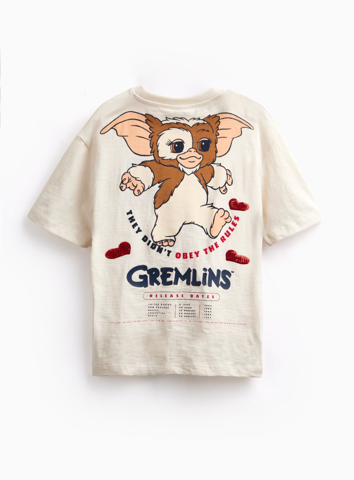 Cream Gremlins Gizmo Varsity T-Shirt 14 years - Image 2 thumbnail