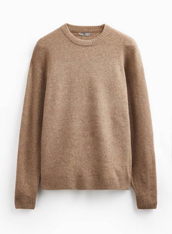 Stone Relaxed Souffle Crew Neck Jumper XXXL