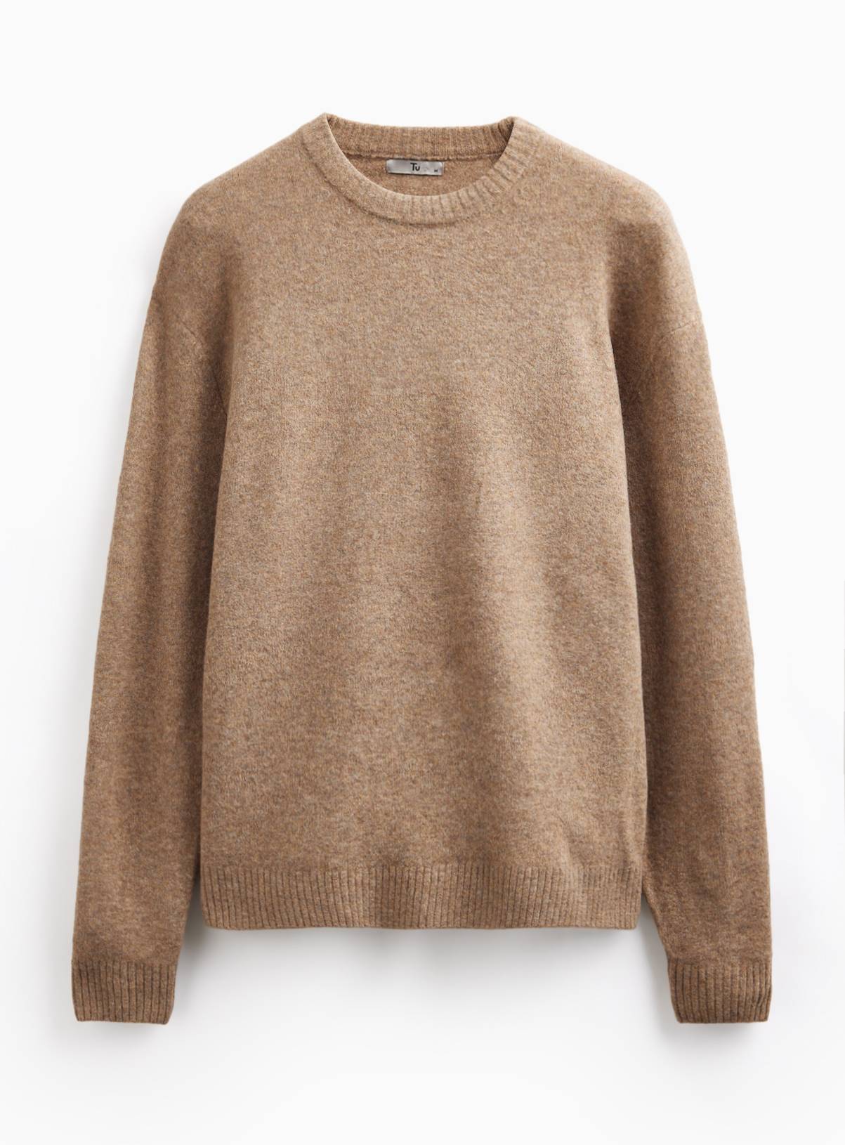 Stone Relaxed Souffle Crew Neck Jumper M - Image 1