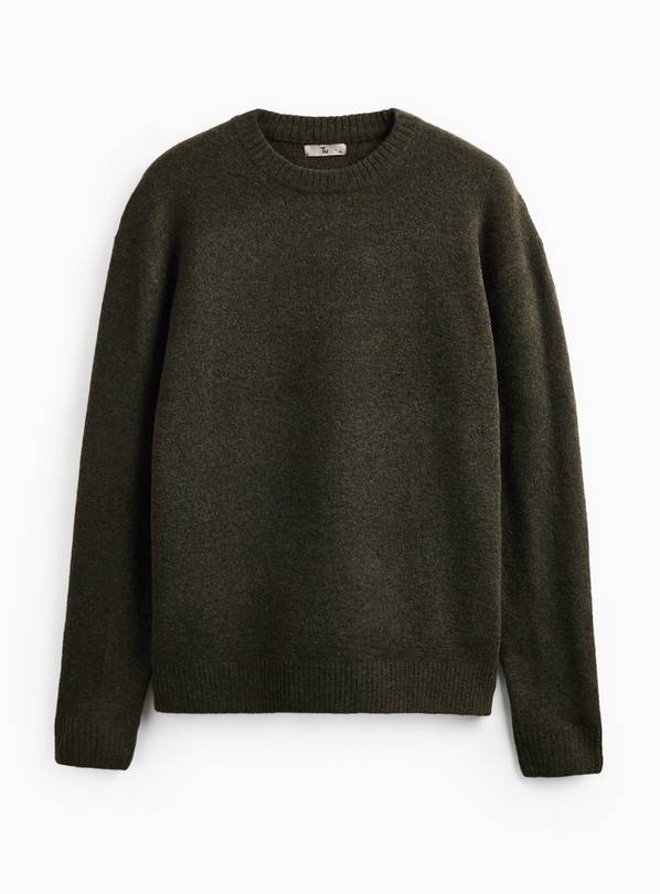 Khaki Relaxed Souffle Crewneck Jumper S