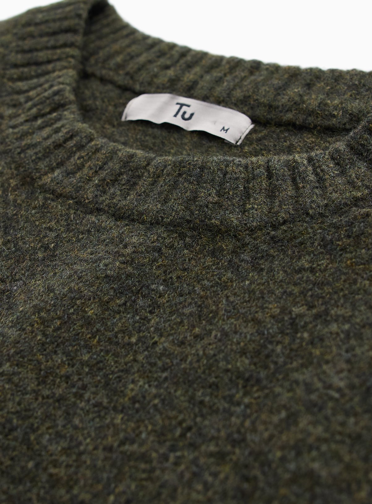 Khaki Relaxed Souffle Crewneck Jumper L - Image 2 thumbnail