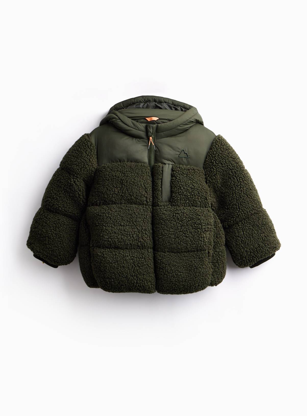 Green Boucle Puffa Coat 2-3 years - Image 1