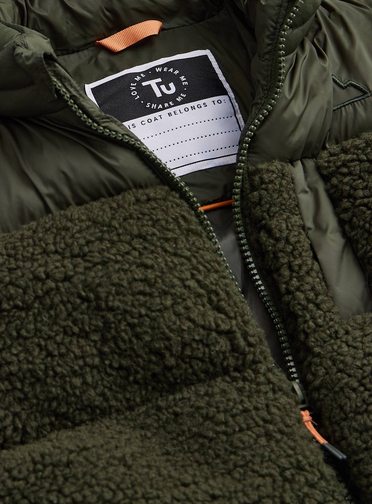 Green Boucle Puffa Coat 2-3 years - Image 2
