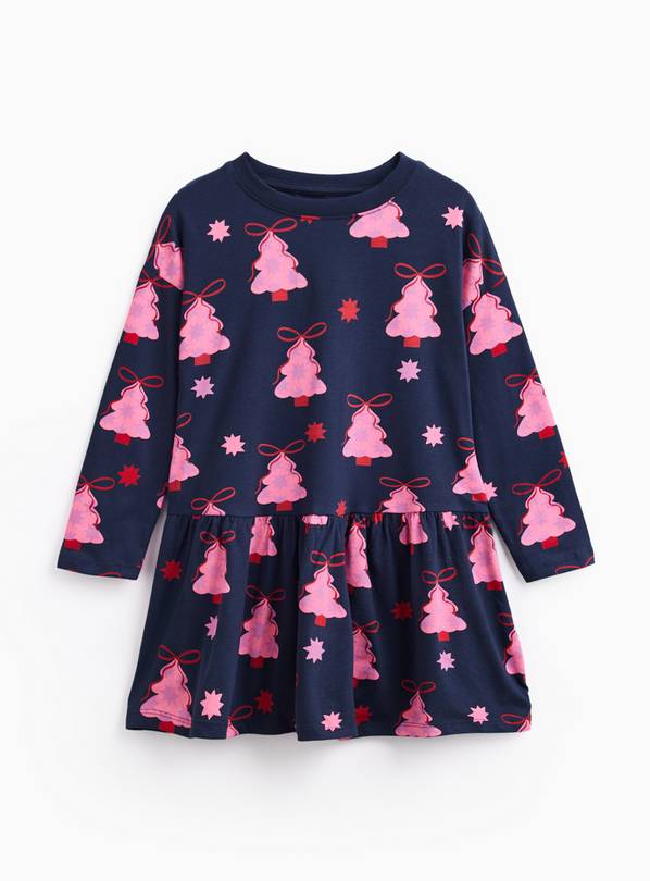 Christmas Tree Jersey Dress 2-3 years