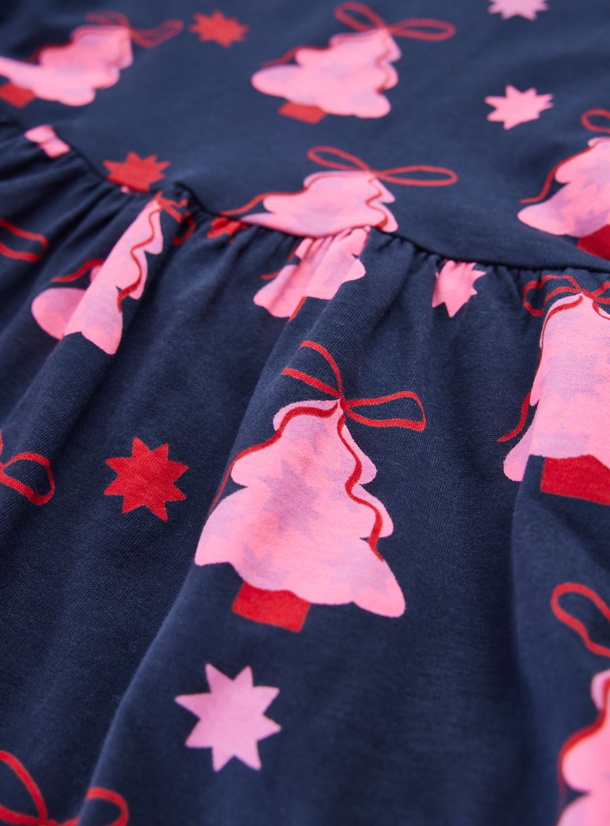 Christmas Tree Jersey Dress 6-7 years - Image 2 thumbnail