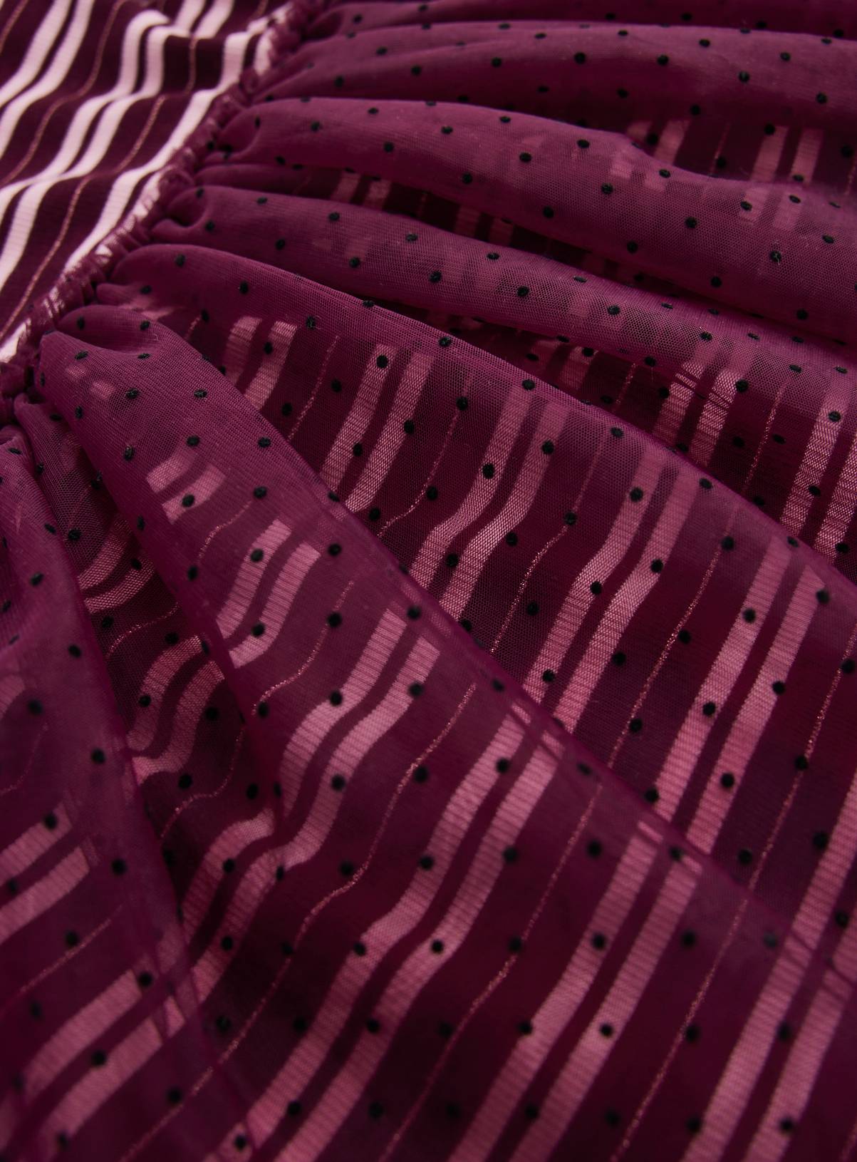 Purple Rib Sparkle Stripe Tutu Dress 5-6 years - Image 2