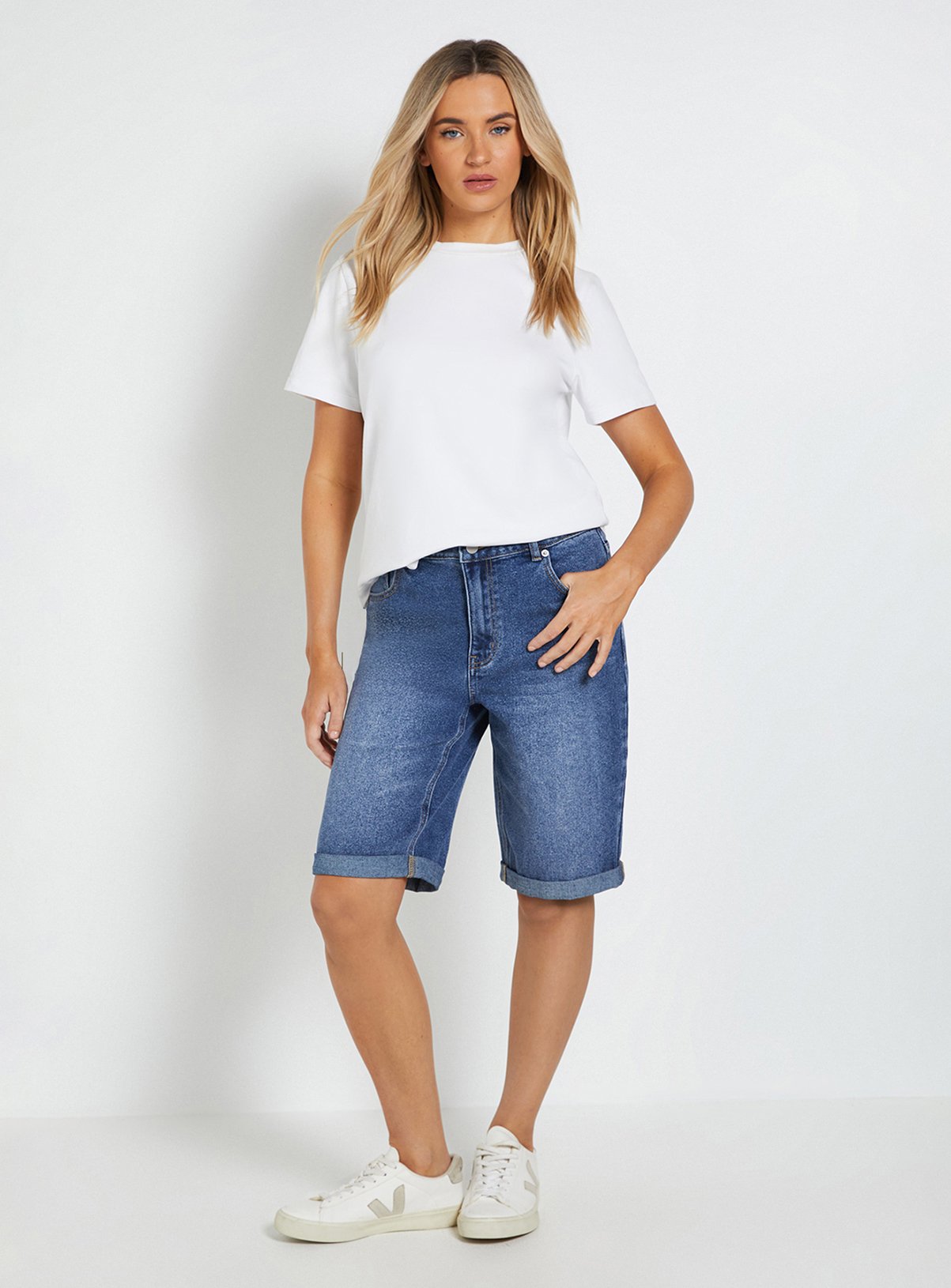 DOROTHY PERKINS Turn Up Denim Short 16 - Image 2 thumbnail