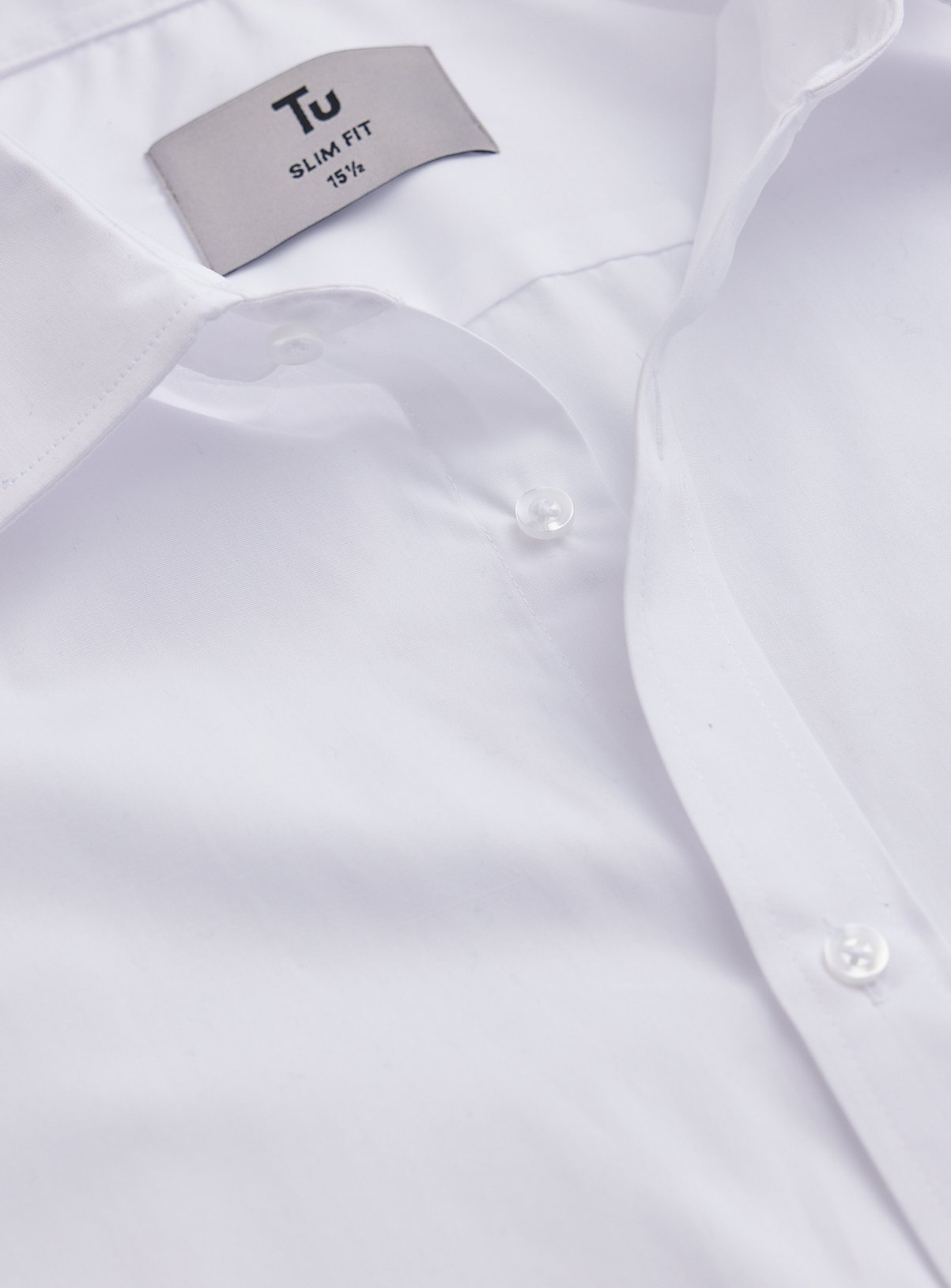 White Slim Fit Short Sleeve Shirt 5 Pack  15 - Image 3 thumbnail