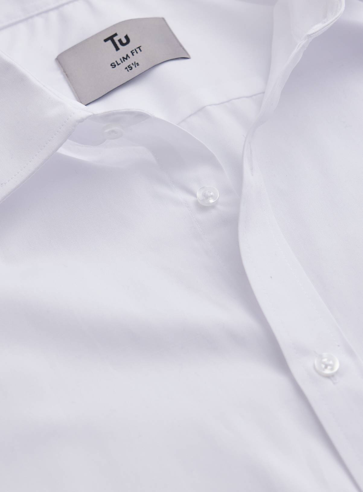 White Slim Fit Short Sleeve Shirt 5 Pack  15 - Image 3