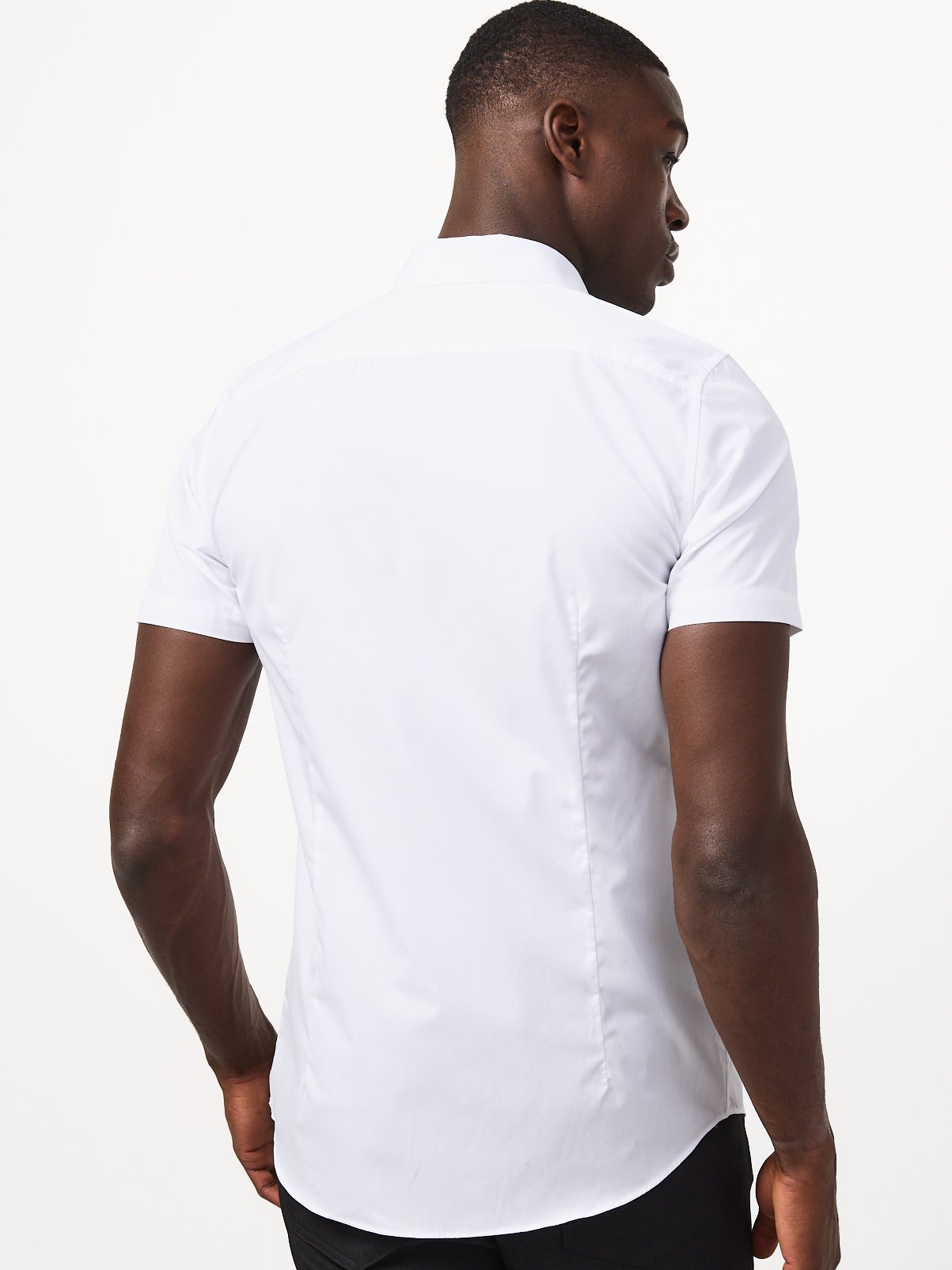 White Slim Fit Short Sleeve Shirt 5 Pack  15 - Image 4 thumbnail