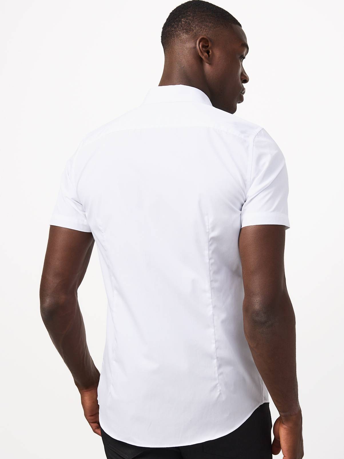 White Slim Fit Short Sleeve Shirt 5 Pack  15 - Image 4