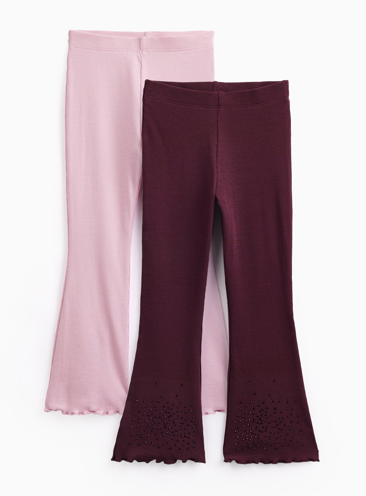 Diamanté Flared Leggings 2 Pack 2-3 years - Image 1 thumbnail