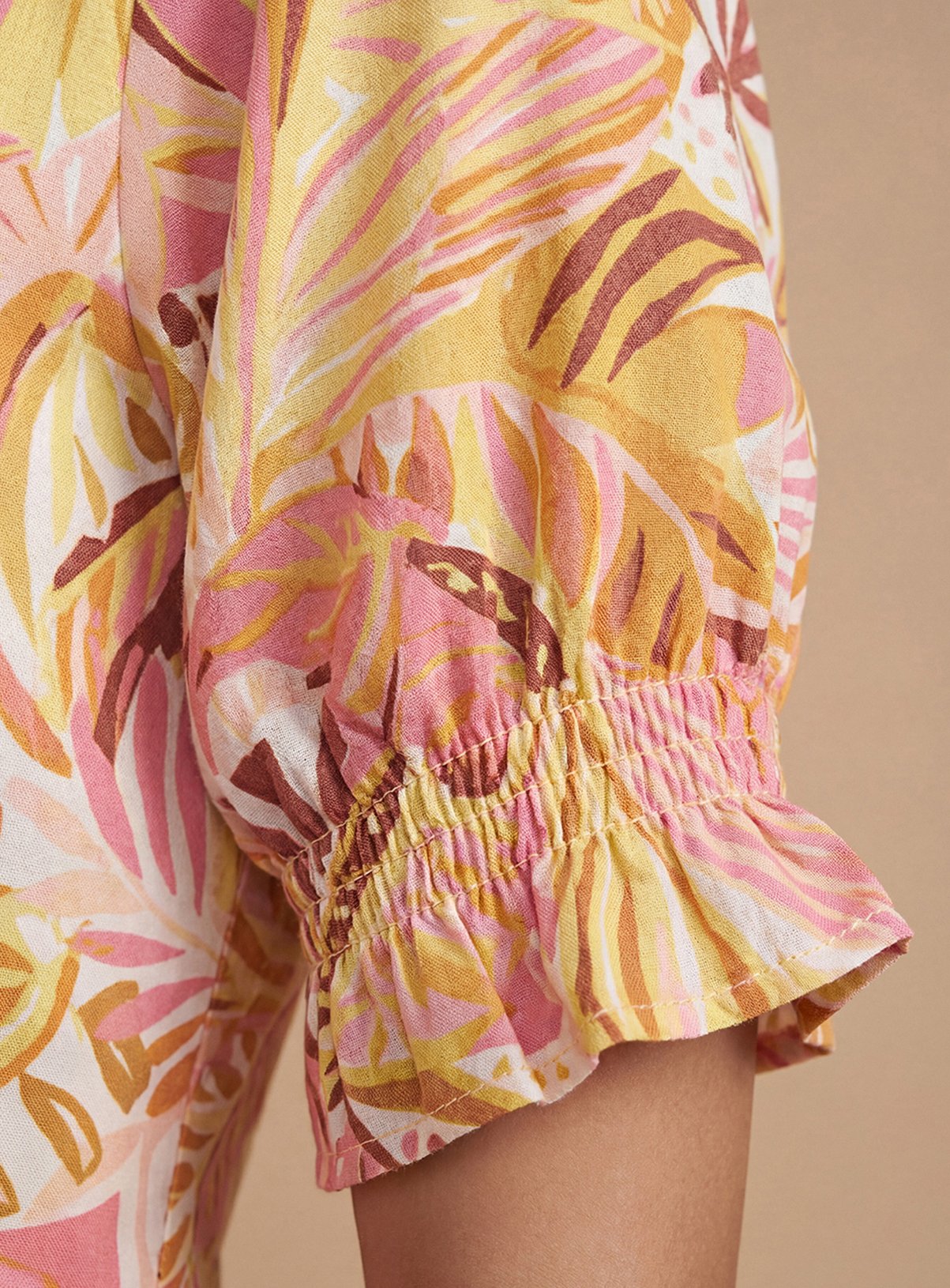 DOROTHY PERKINS Sweetheart Neck Puff Sleeve Printed Midaxi Dress 14 - Image 4 thumbnail