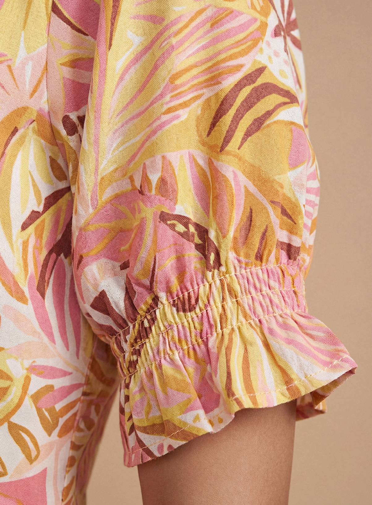 DOROTHY PERKINS Sweetheart Neck Puff Sleeve Printed Midaxi Dress 14 - Image 4