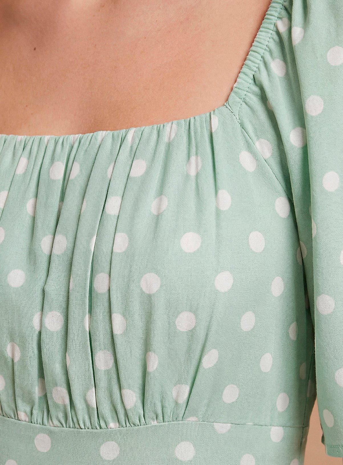 DOROTHY PERKINS Angel Sleeve Full Skirt Polka Dot Midaxi Tea Dress 16 - Image 2 thumbnail