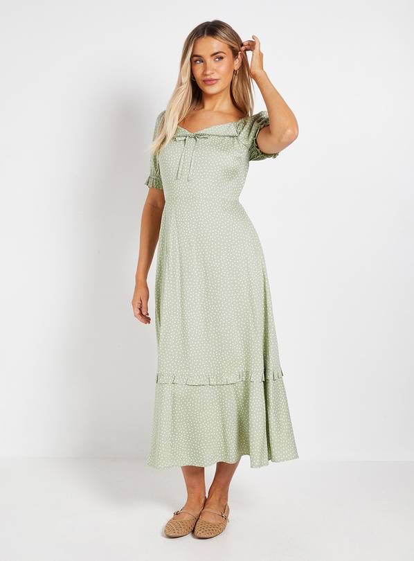 DOROTHY PERKINS Lace Trim Collar Detail Midi Dress 18