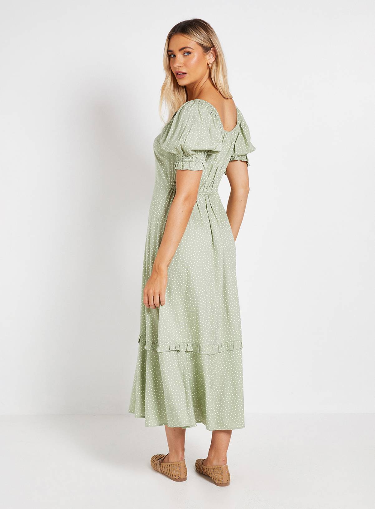 DOROTHY PERKINS Lace Trim Collar Detail Midaxi Dress 10 - Image 3