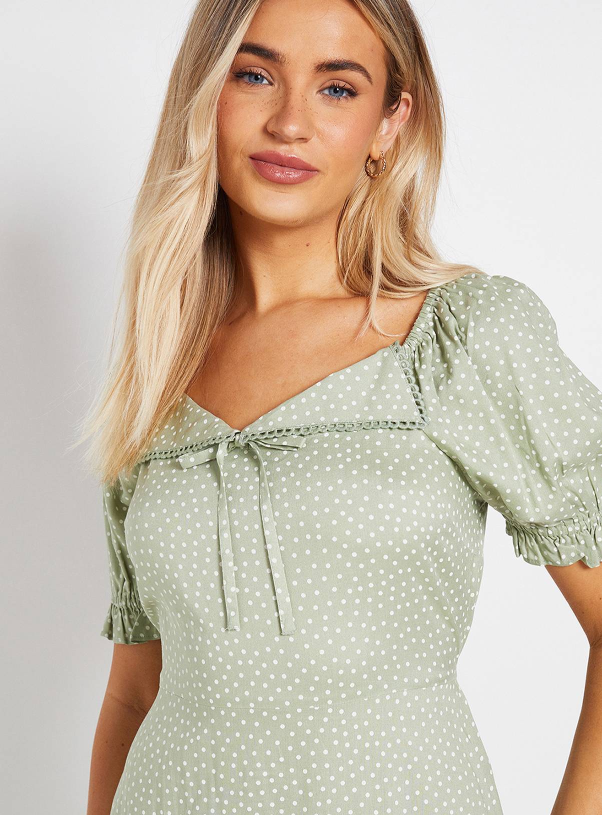 DOROTHY PERKINS Lace Trim Collar Detail Midaxi Dress 10 - Image 4