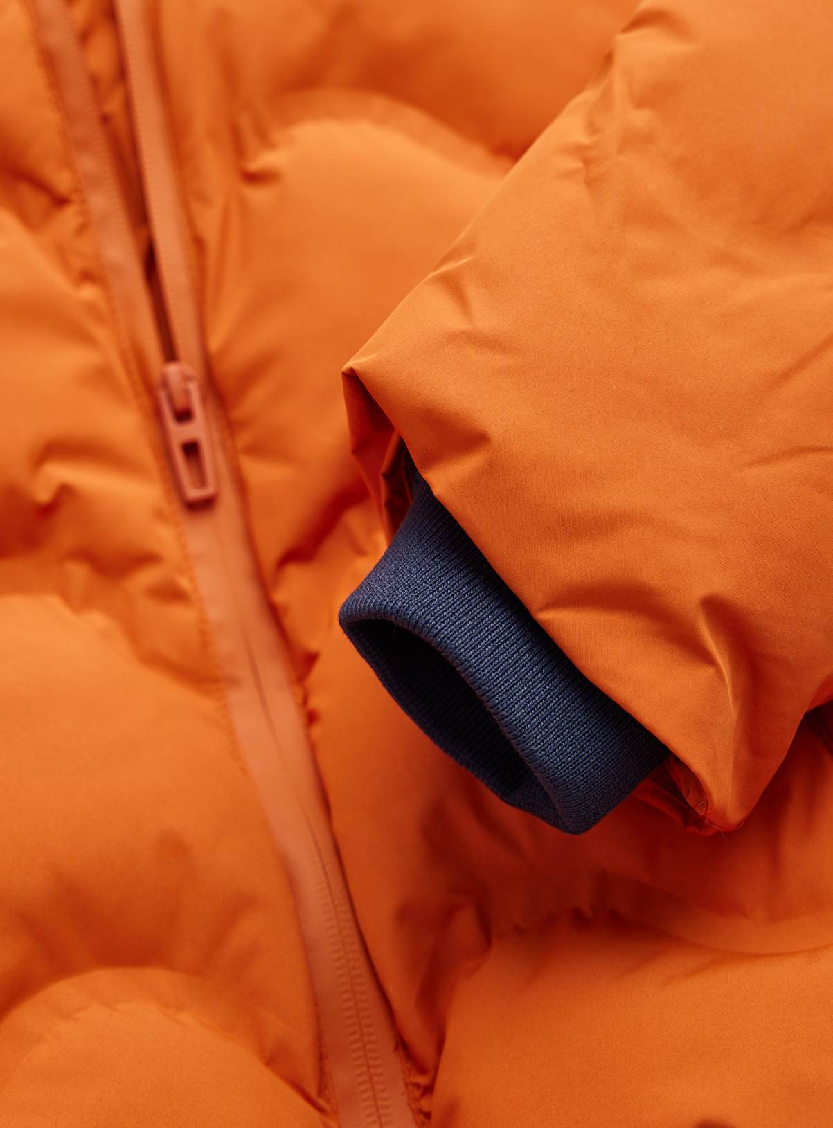 Orange Hooded Puffer Jacket 1-2 years - Image 2