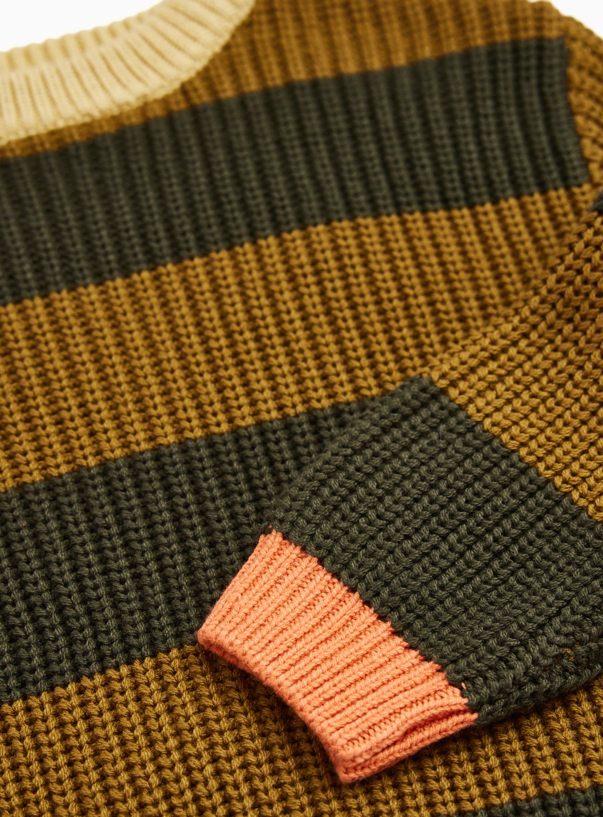 Horizontal Striped Crewneck Knitted Sweater 6-7 years - Image 2 thumbnail
