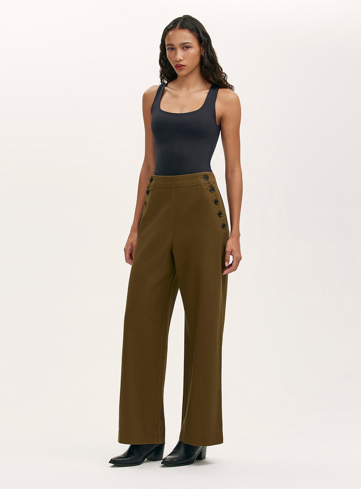 FINERY Nellie Trouser Khaki 20 - Image 2 thumbnail
