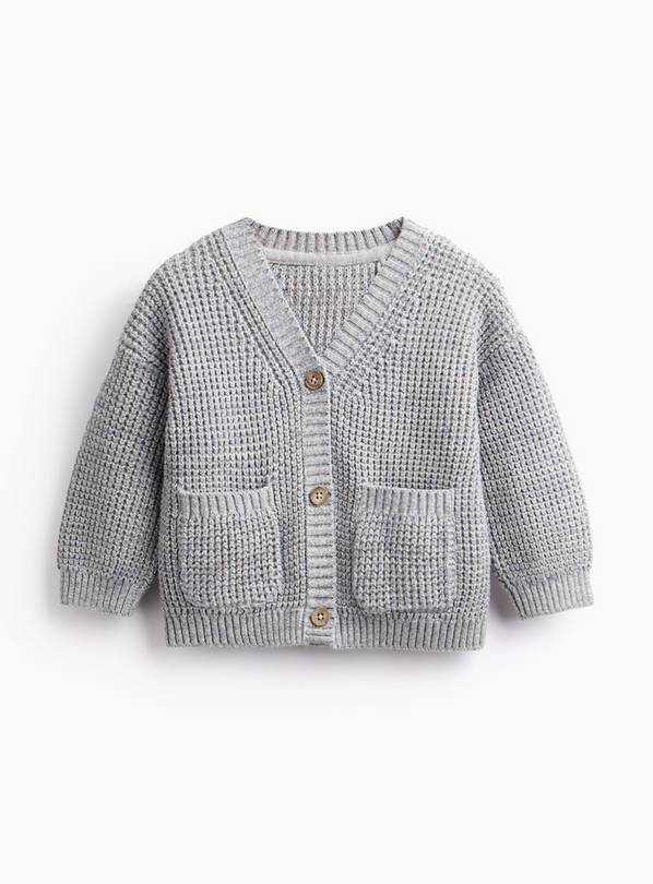 Grey Knitted Cardigan 6-9 months