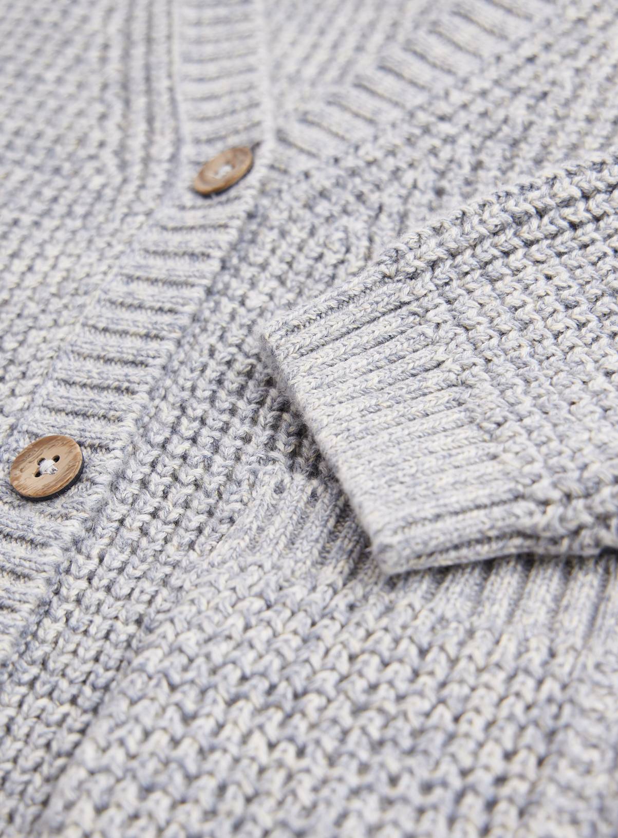 Grey Knitted Cardigan Up to 1 mth - Image 2