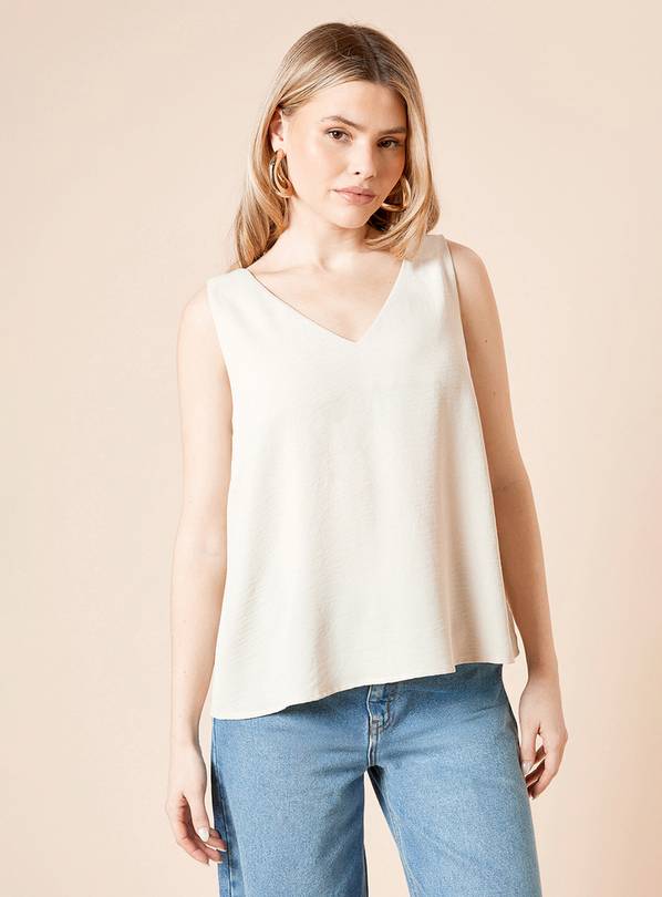 DOROTHY PERKINS Built Up V Neck Cami Stone 10