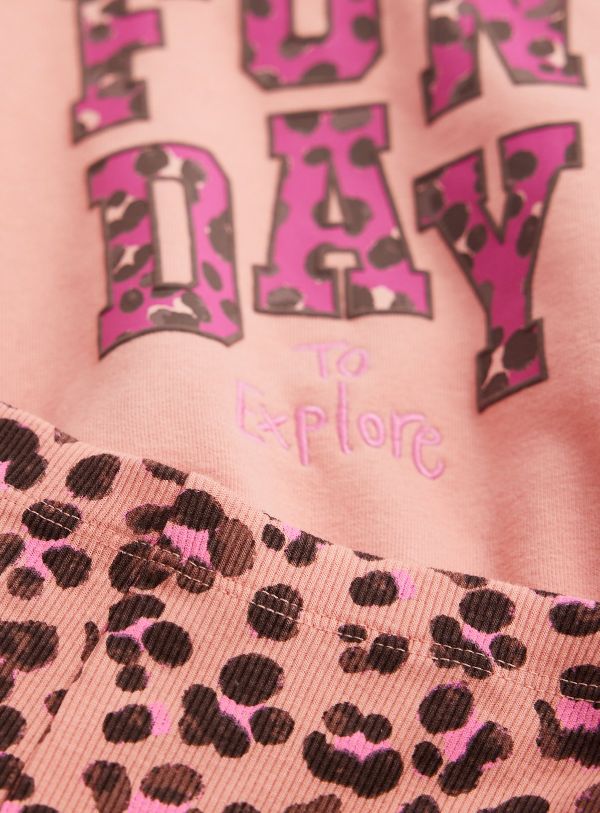 Fun Day Pink Sweatshirt & Flare Set 6-7 years - Image 2 thumbnail