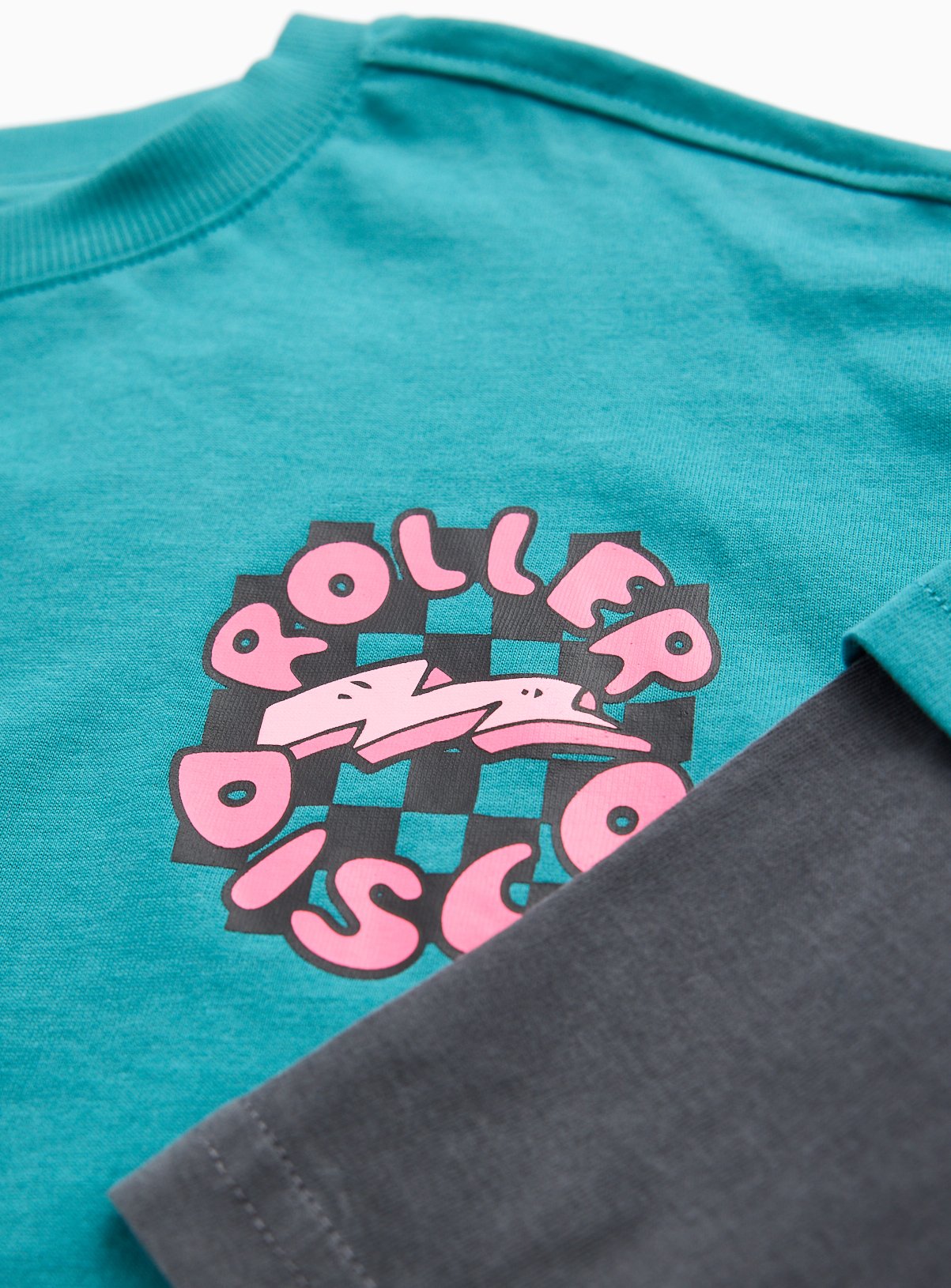 Blue Mock Sleeve Roller Disco T-Shirt 6-7 years - Image 3 thumbnail