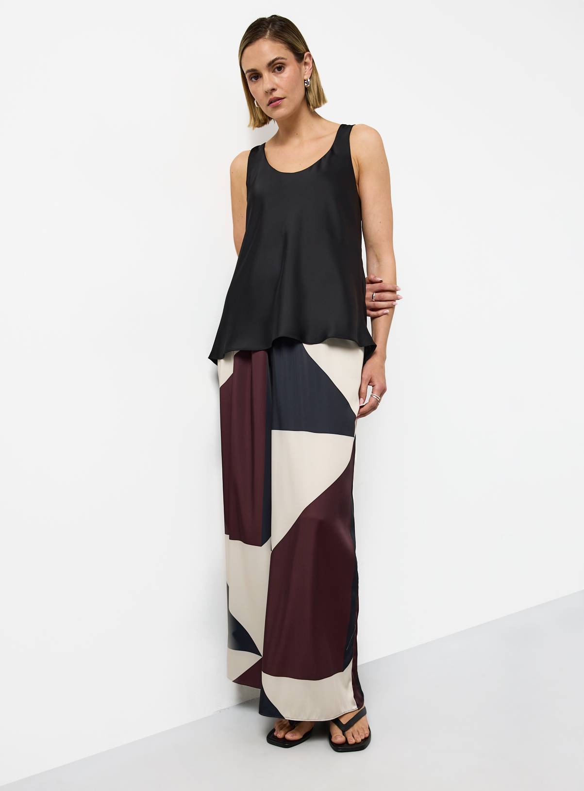 Black Satin Vest Top 10 - Image 2