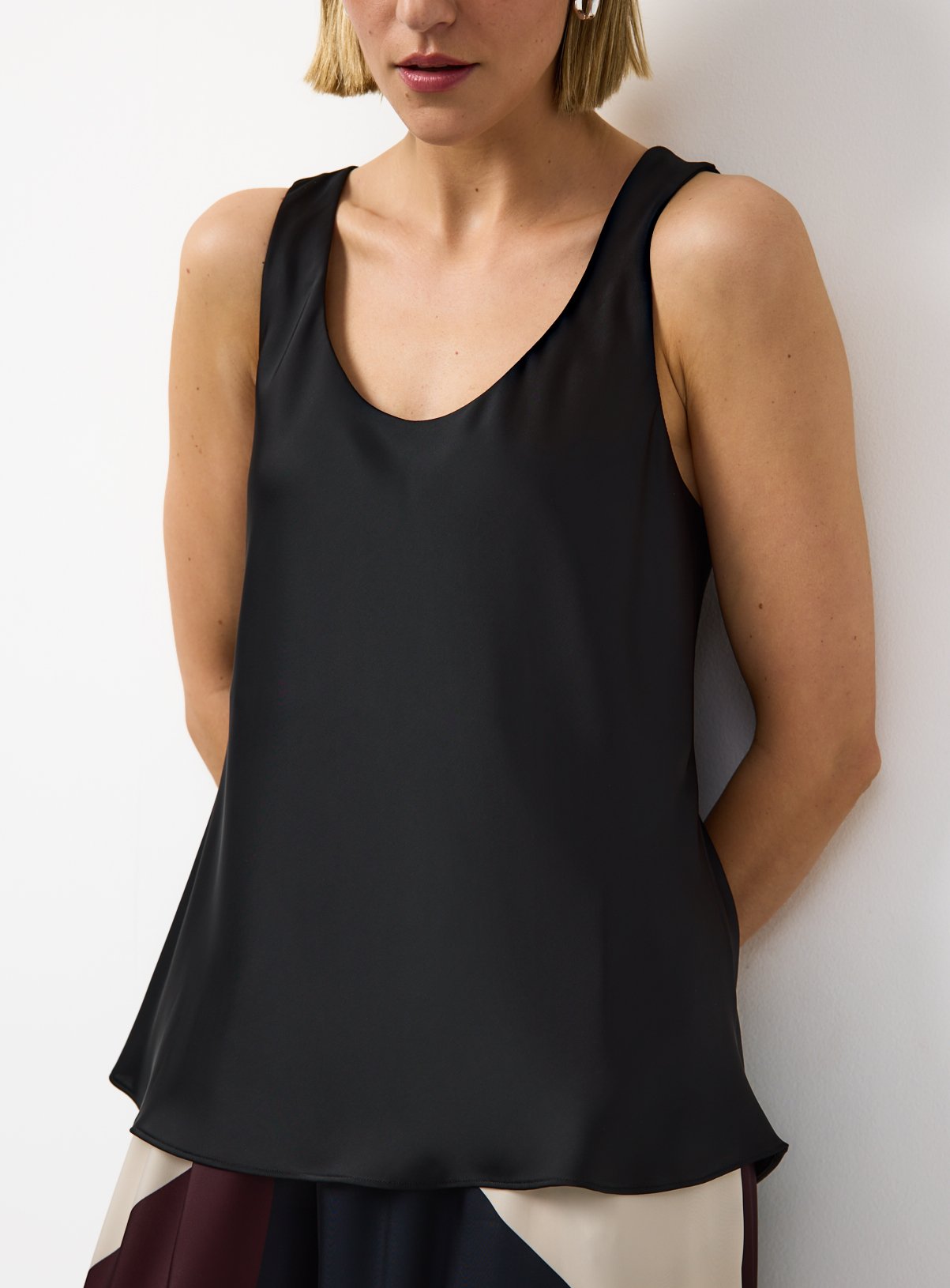 Black Satin Vest Top 10 - Image 3 thumbnail