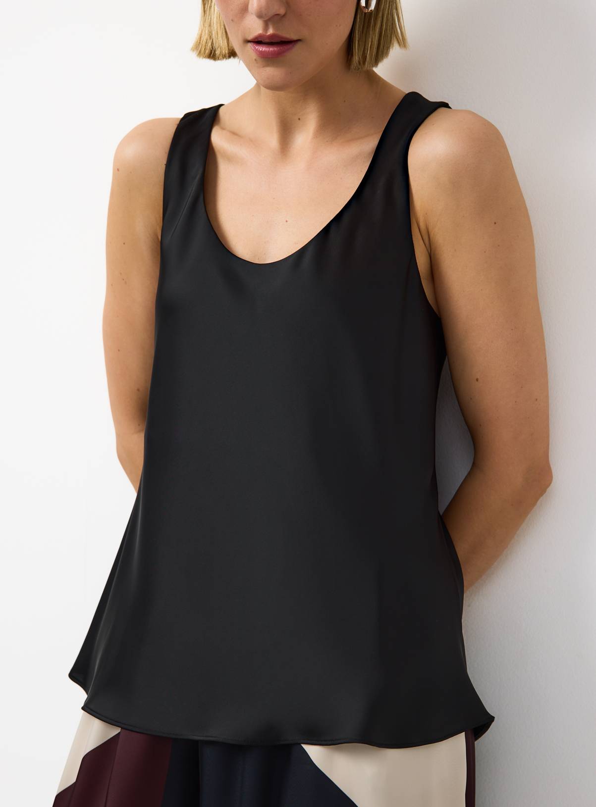 Black Satin Vest Top 10 - Image 3