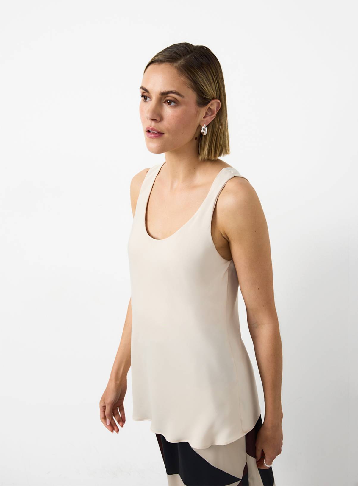 Cream Satin Vest Top 12 - Image 1