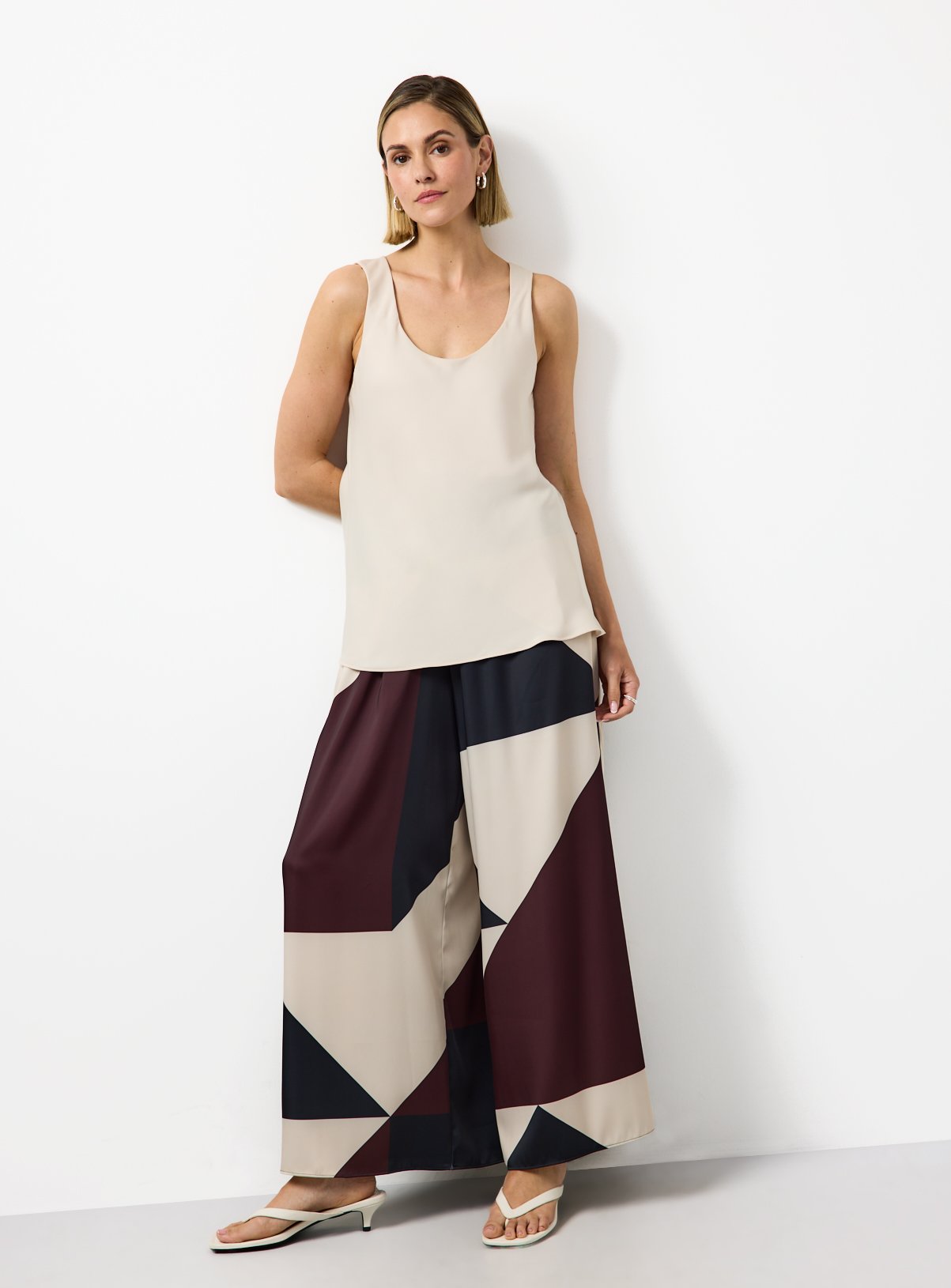 Cream Satin Vest Top 12 - Image 2 thumbnail