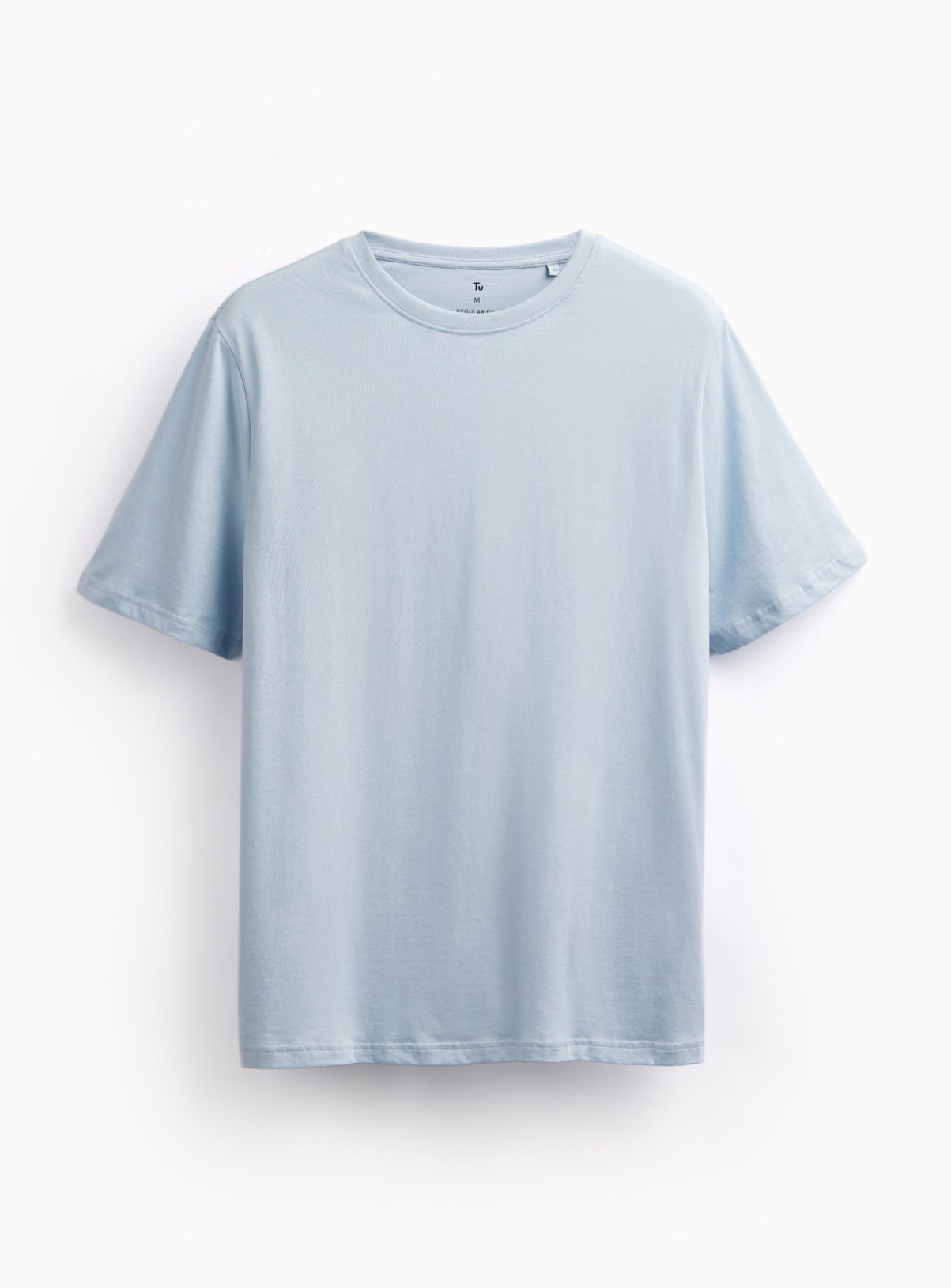 Pale Blue Regular Fit Crewneck T-Shirt L - Image 3 thumbnail