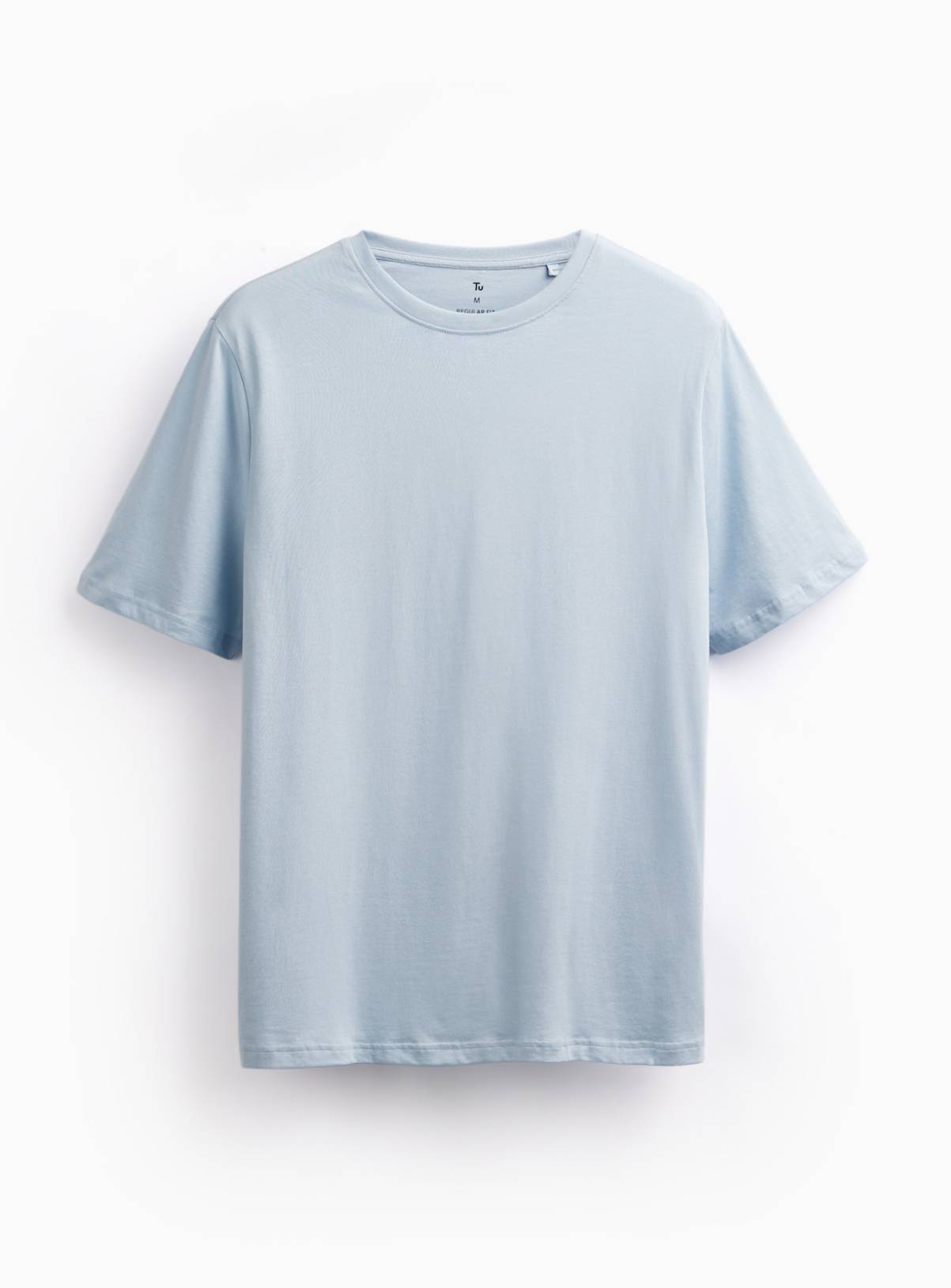 Pale Blue Regular Fit Crewneck T-Shirt L - Image 3