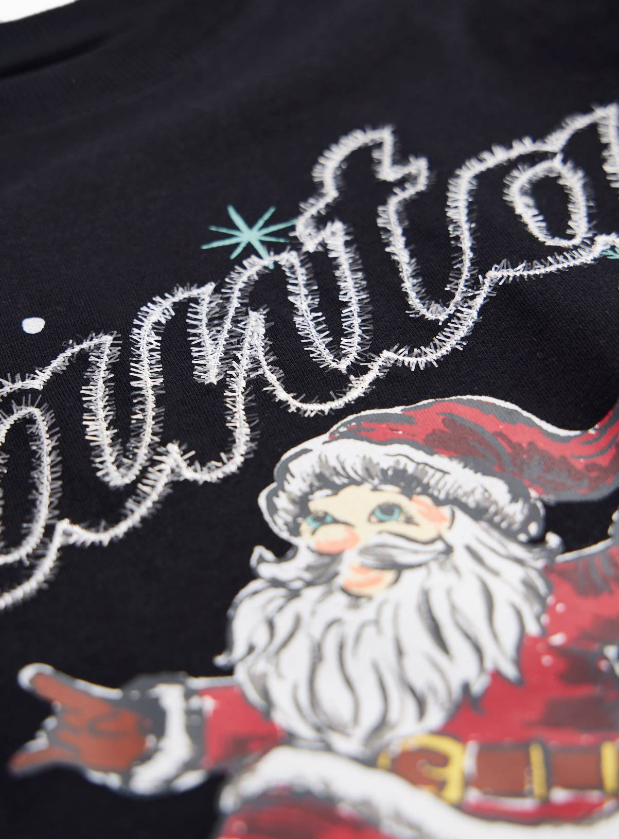 Santa We Good Mock Sleeve T-Shirt 11 years - Image 2