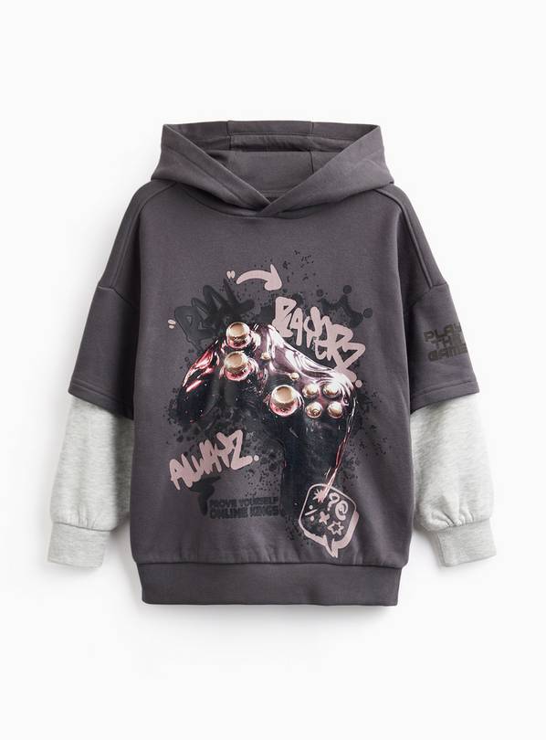 Gaming Graffiti Grey Hoodie  9 years