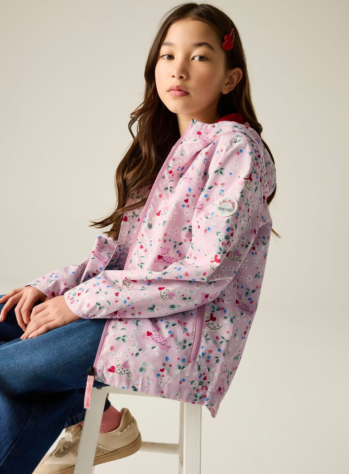 REGATTA Cath Kidston Junior Waterproof Jacket 5-6 Years - Image 6 thumbnail