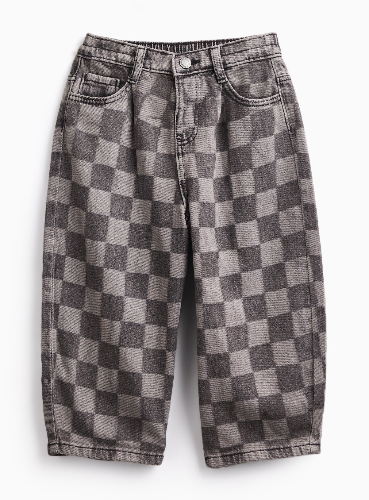 Charcoal Checkerboard Denim Jeans 2-3 years - Image 1 thumbnail