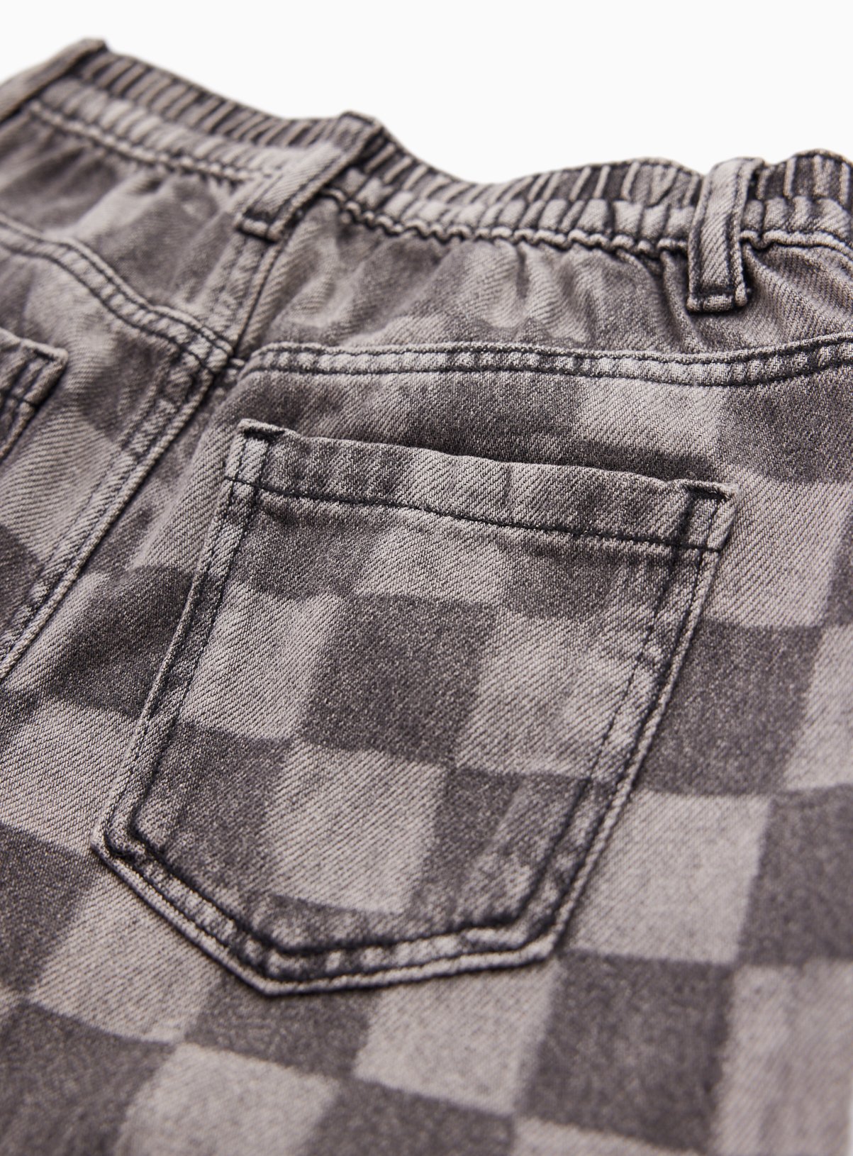 Charcoal Checkerboard Denim Jeans 2-3 years - Image 2 thumbnail